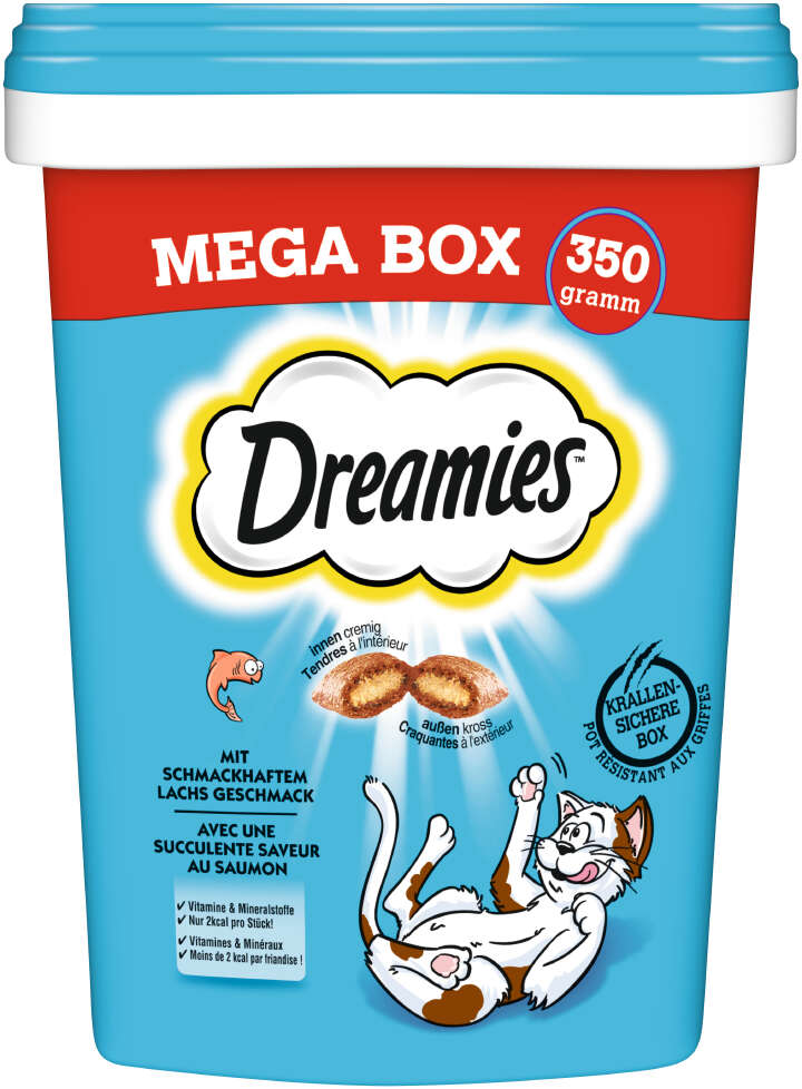 Dreamies Katzenleckerlis Mega Box Lachs